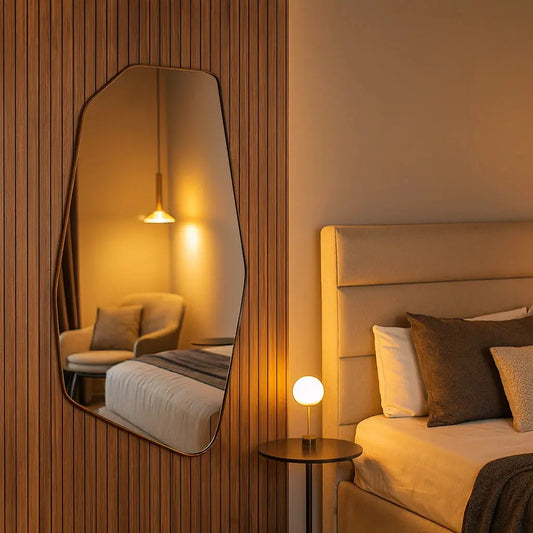 Miroir Mural Rectangulaire à Bordure Fine - 103 x 60 cm